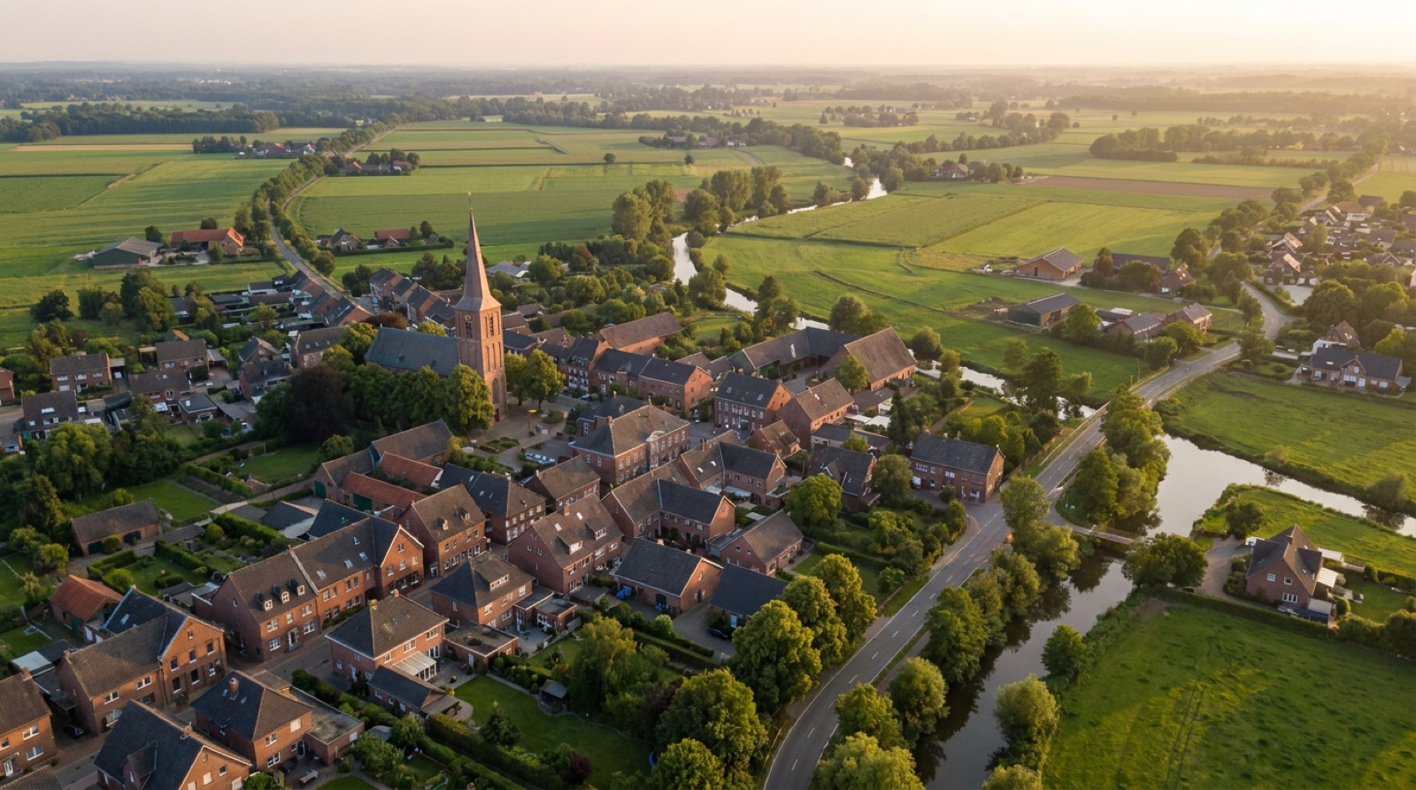 Wohnlagen im Rhein-Kreis Neuss aus der Luft