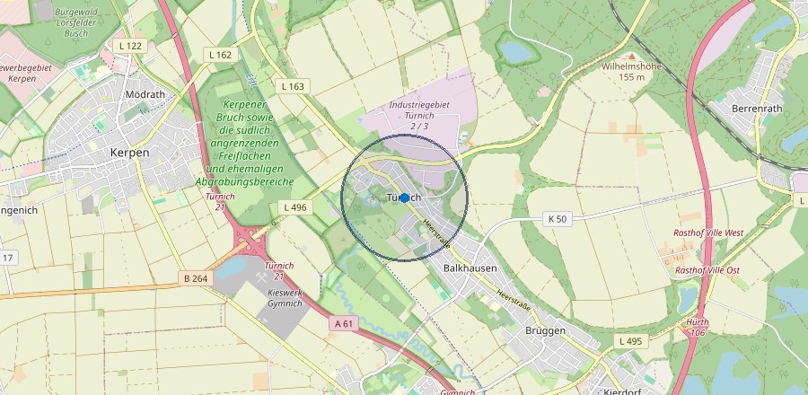 Lage-Karte: Kerpen-Türnich, ungefähre Lage
